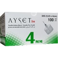 İnsülin İğne Ucu Ayset 4mm 100 lü
