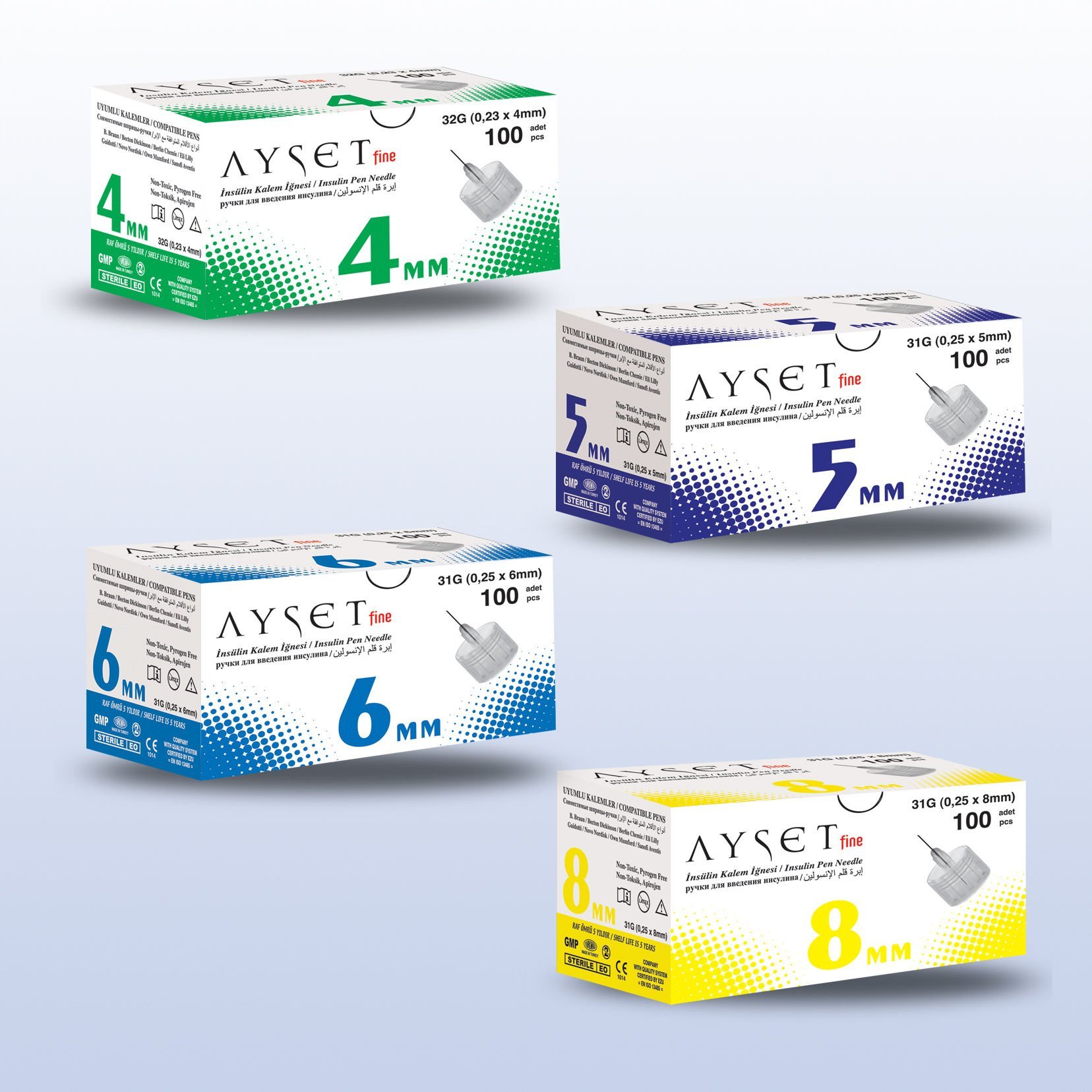 İnsülin İğne Ucu Ayset 6mm 100 lü