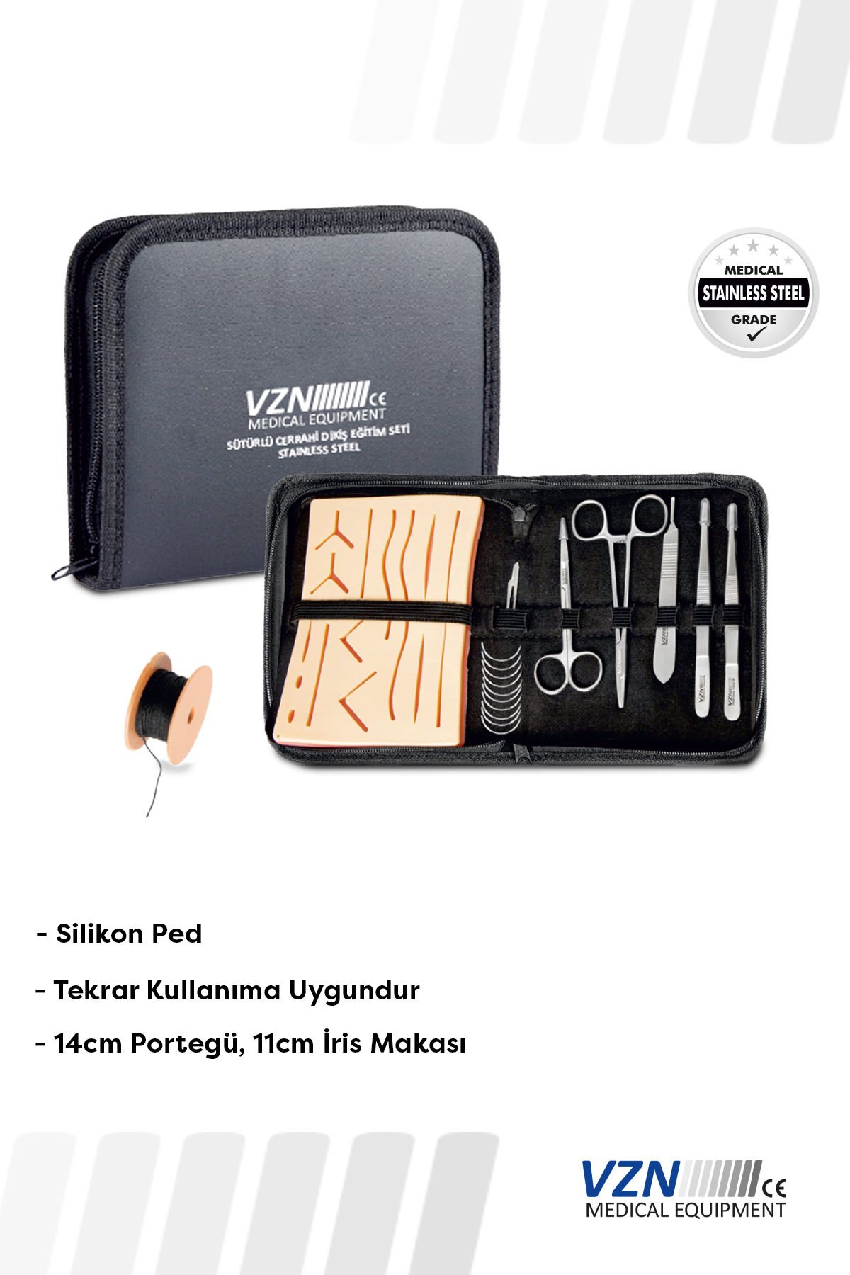 Dikiş Seti VZN (Cerrahi Eğitim Seti Süturlu)