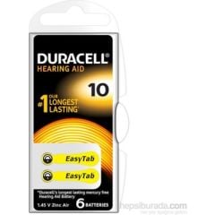 Pil İşitme Cihazı Duracell 6 lı No 10