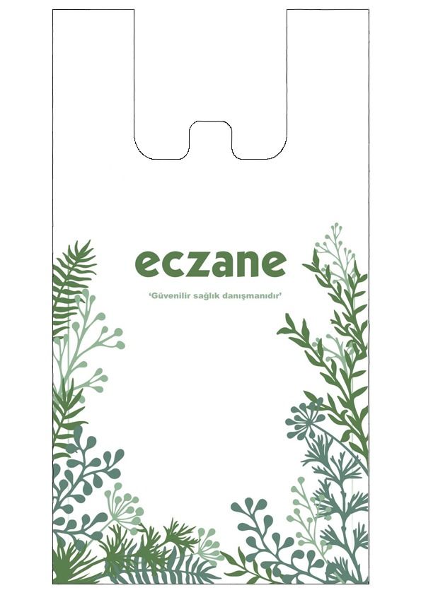 Poşet Eczane Atlet 30*60 Yapraklı Eko 50 li