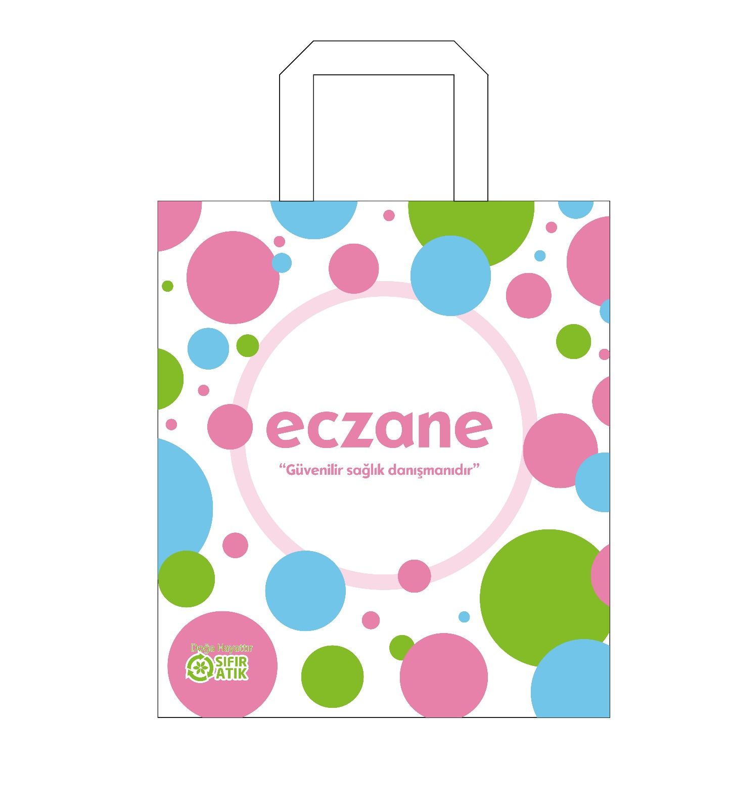 Poşet Eczane Bez Torba Kulplu 35*40 50 li