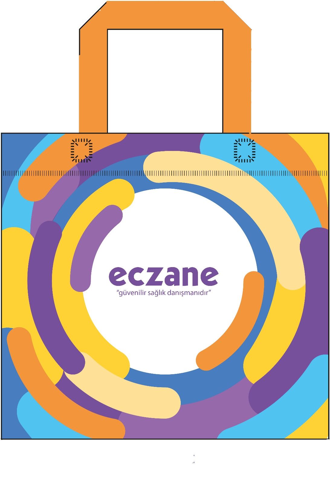 Poşet Eczane Bez Torba Küçük Kulplu 30*28 50 li