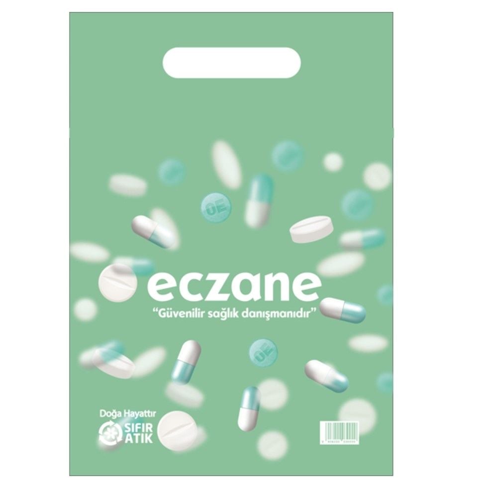 Poşet Eczane El Geçme 22*32 Kapsüllü 220 li