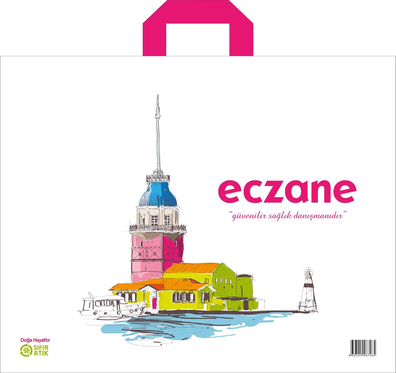 Poşet Eczane El Geçme Yumuşak Kulplu 40*50 30 lu