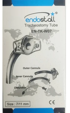 Gümüş Kanül Trakeostomi Kanülü 7/11 Numara