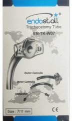 Gümüş Kanül Trakeostomi Kanülü 7/11 Numara