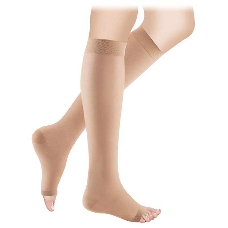 Varis Çorabı Diz Altı Açık Burun Düşük Basınç Class1 Bluewell