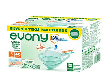 Maske Evony Yeşil 40 lı