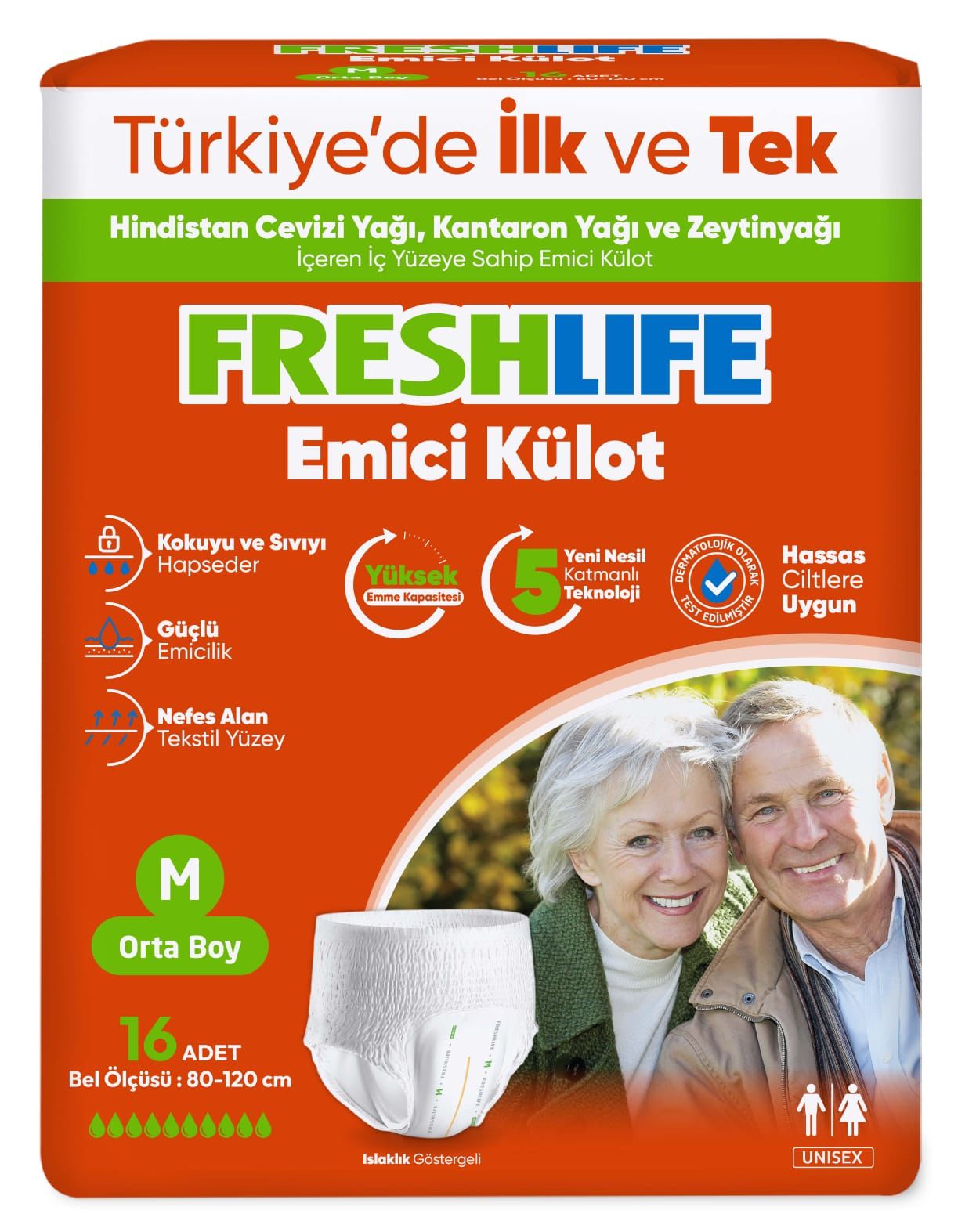 Hasta Alt bezi Freshlife Külotlu Eco 16'lı Medium