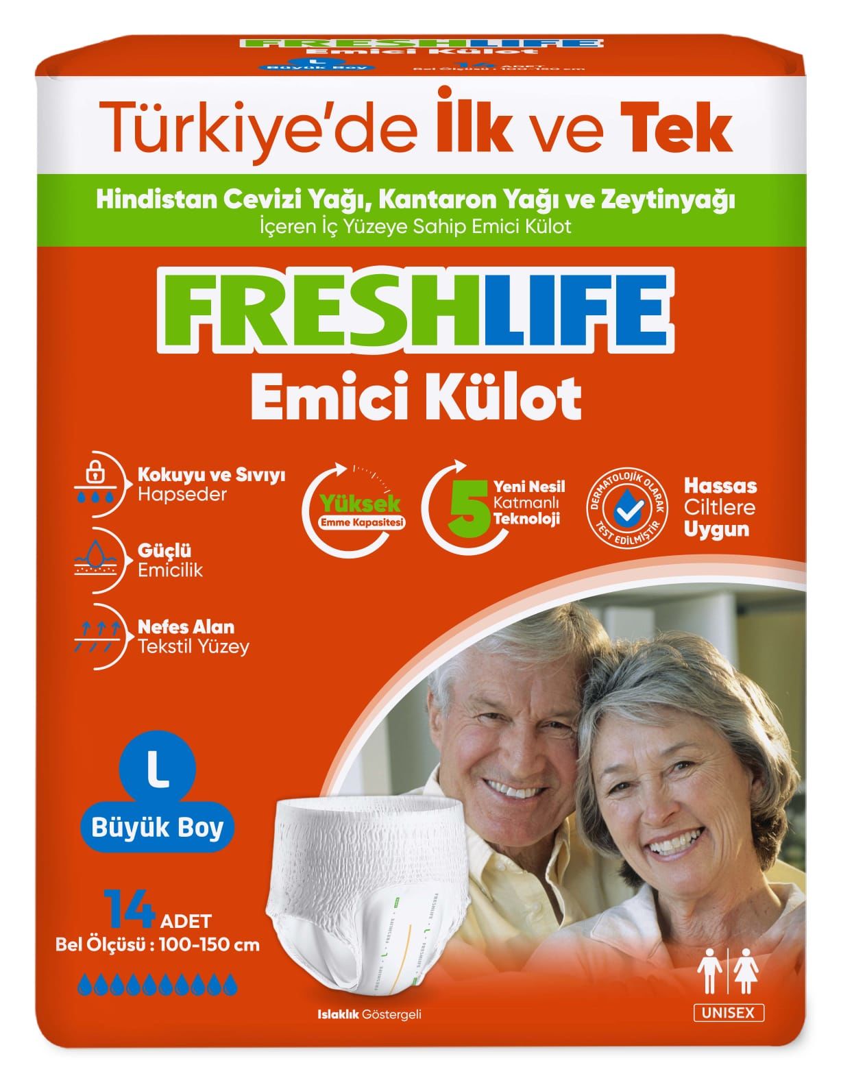 Hasta Alt bezi Freshlife Külotlu Eco 14'lü Large