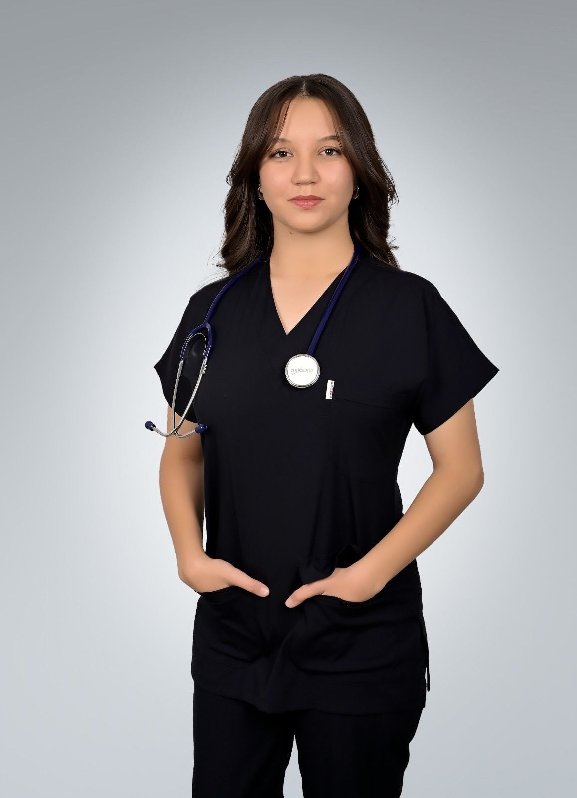 Formed Likralı Kumaş Unisex Koyu Lacivert Doktor Hemşire Forması