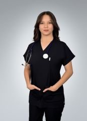 Formed Likralı Kumaş Unisex Koyu Lacivert Doktor Hemşire Forması