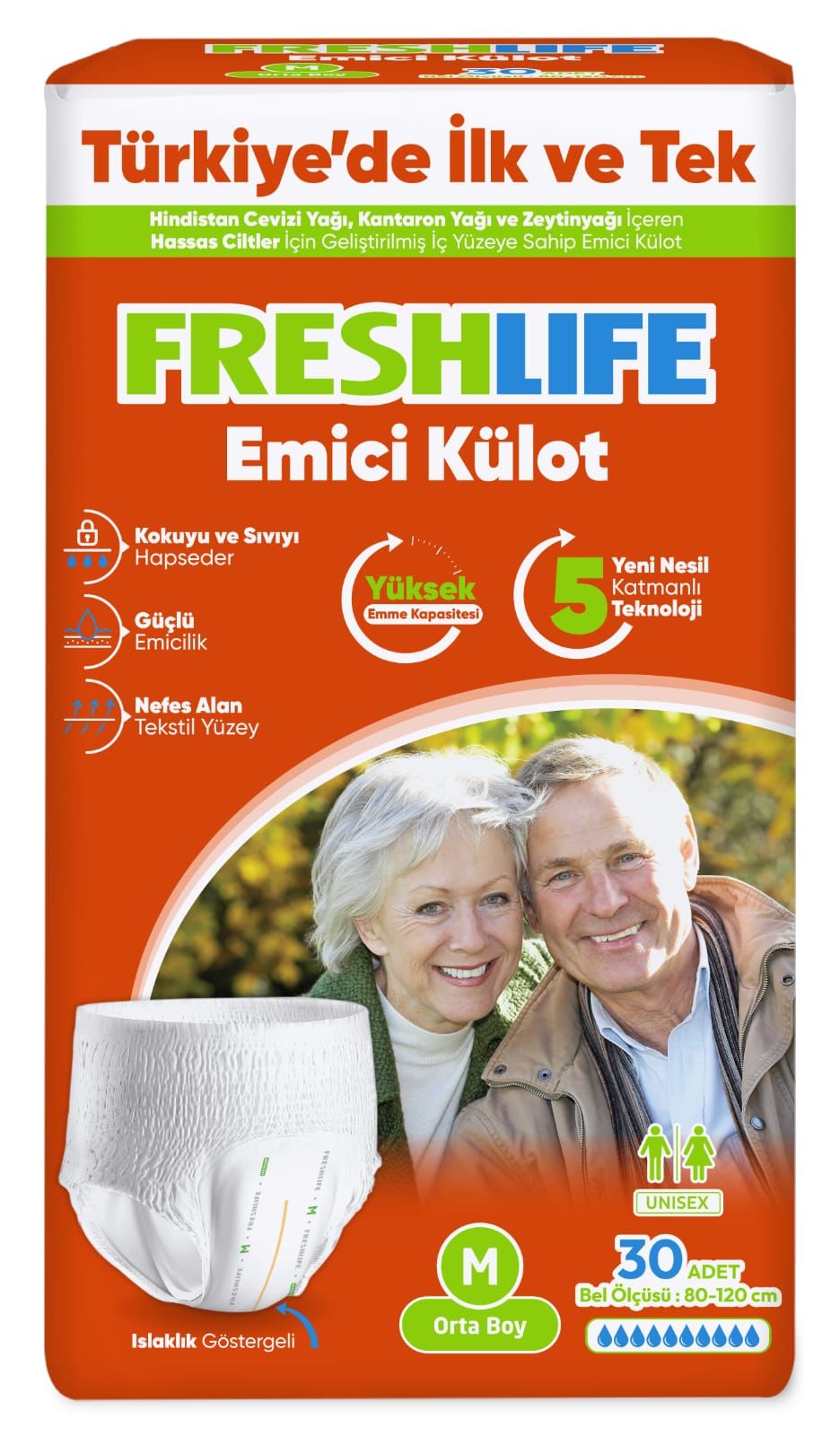 Hasta Alt bezi Freshlife Külotlu 30'lu Medium