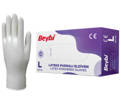 Eldiven Beybi Latex Pudralı 100 lü L