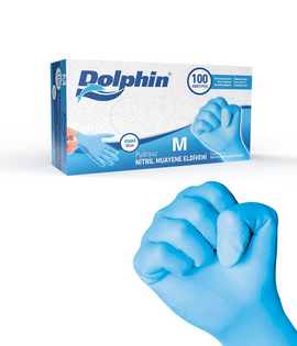 Eldiven Dolpin Nitril Mavi Pudrasız 100 lü M