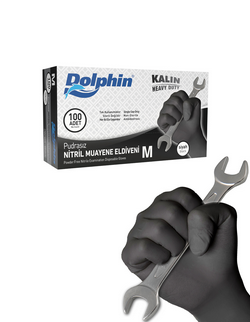 Eldiven Dolpin Nitril Siyah 100 lü M