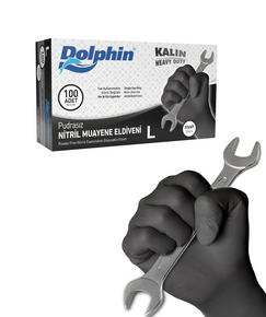 Eldiven Dolpin Nitril Siyah 100 lü L