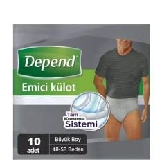 Hasta Alt Bezi Depend Külotlu Erkek 10'lu Large