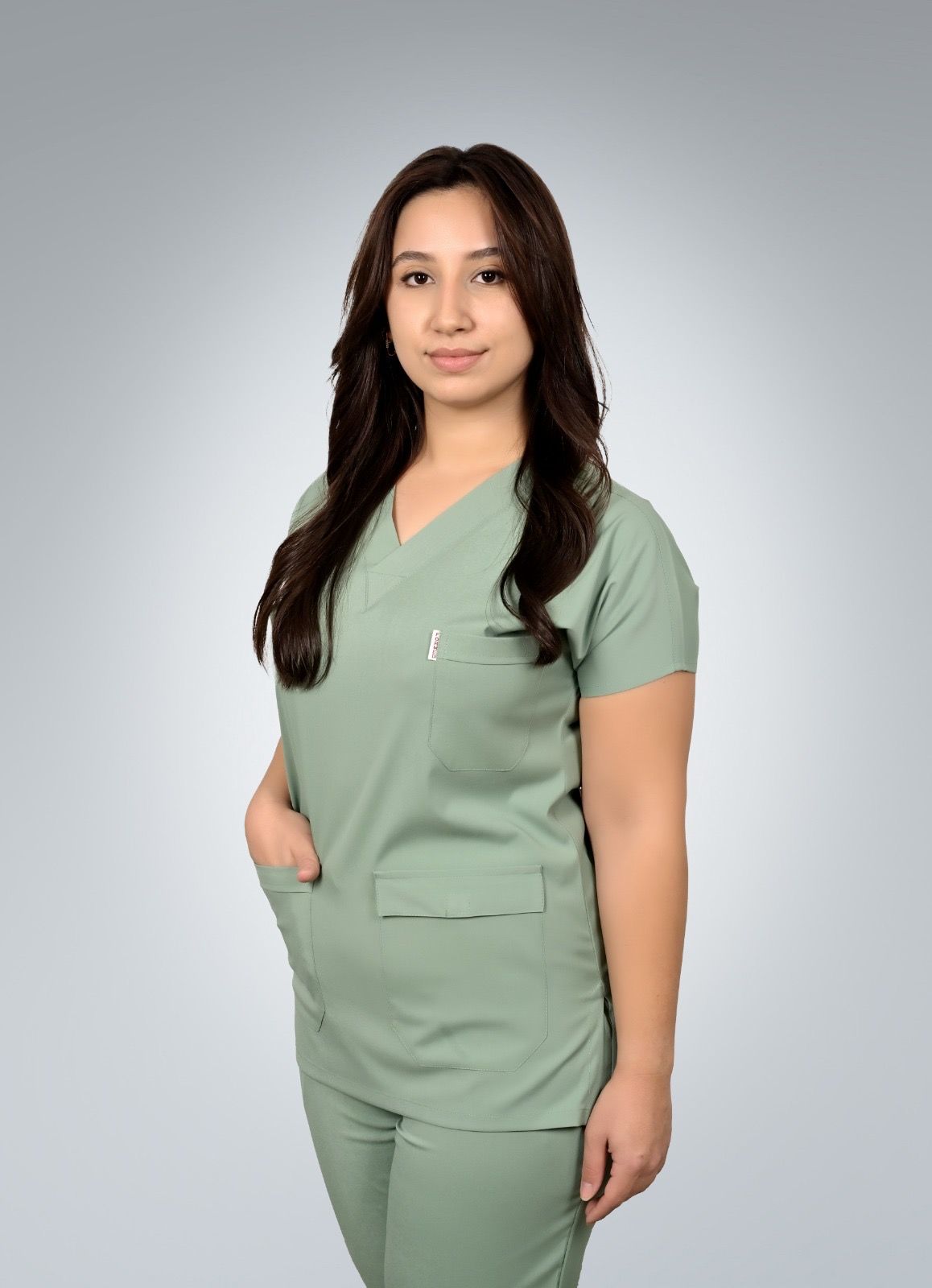 Formed Likralı Kumaş Kadın Mint Yeşili Doktor Hemşire Forması