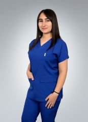 Formed Likralı Kumaş Kadın Saks Mavisi Doktor Hemşire Forması