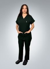 Formed Likralı Kumaş Kadın Kök Yeşili Doktor Hemşire Forması