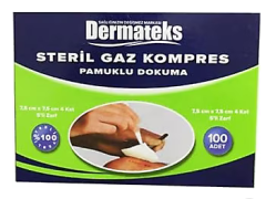 Gaz Kompres Dermatex 7,5*7,5 4 Kat 5 Li̇ 100 Lük