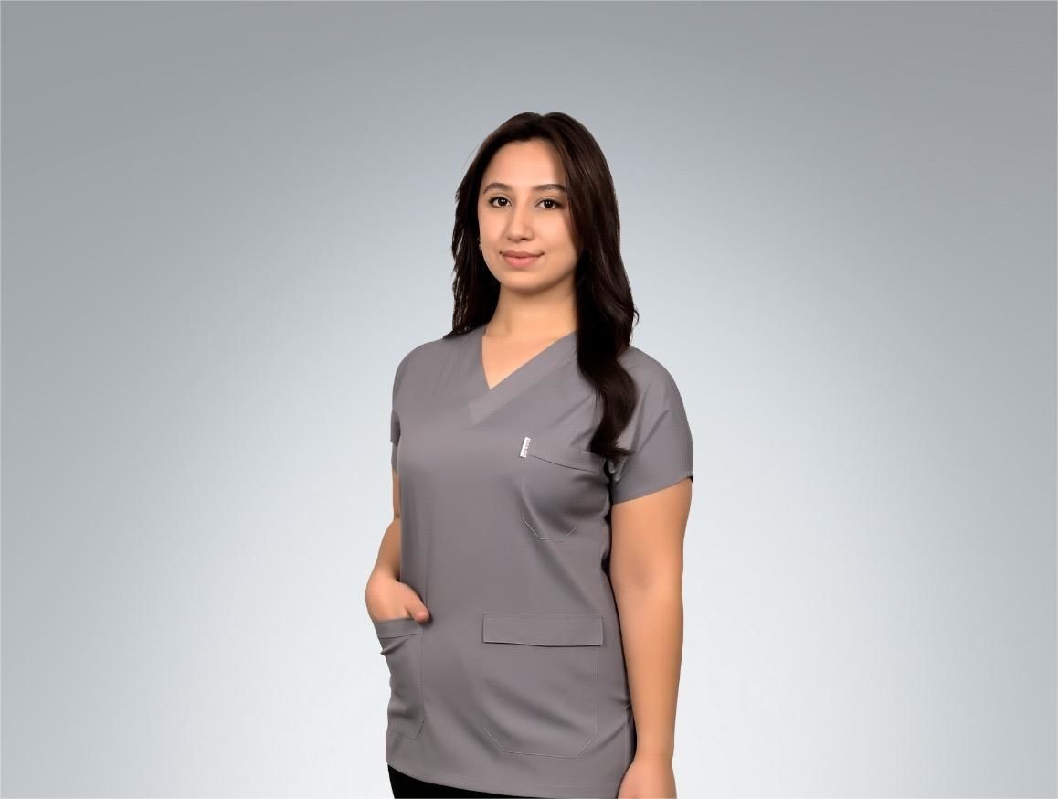 Formed Likralı Kumaş Unisex Gri Üst