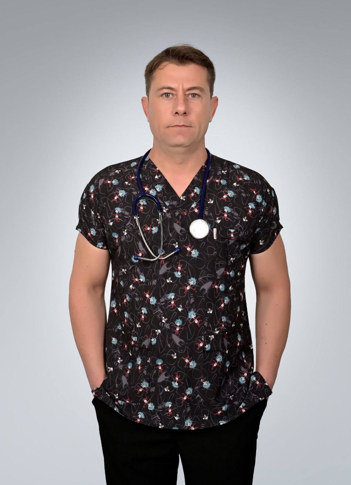 Formed Likralı Kumaş Unisex Adam Desenli Üst