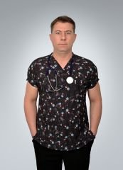 Formed Likralı Kumaş Unisex Adam Desenli Üst