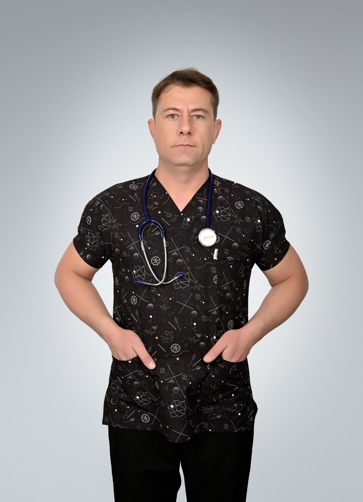 Formed Likralı Kumaş Unisex Geometri Desenli Üst