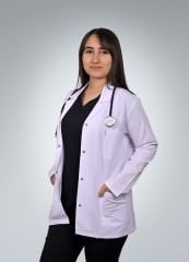 Formed Alpaka Kumaş Kadın Uzun Kol, Kısa Boy, Mono Yaka Vizite Önlük (725)